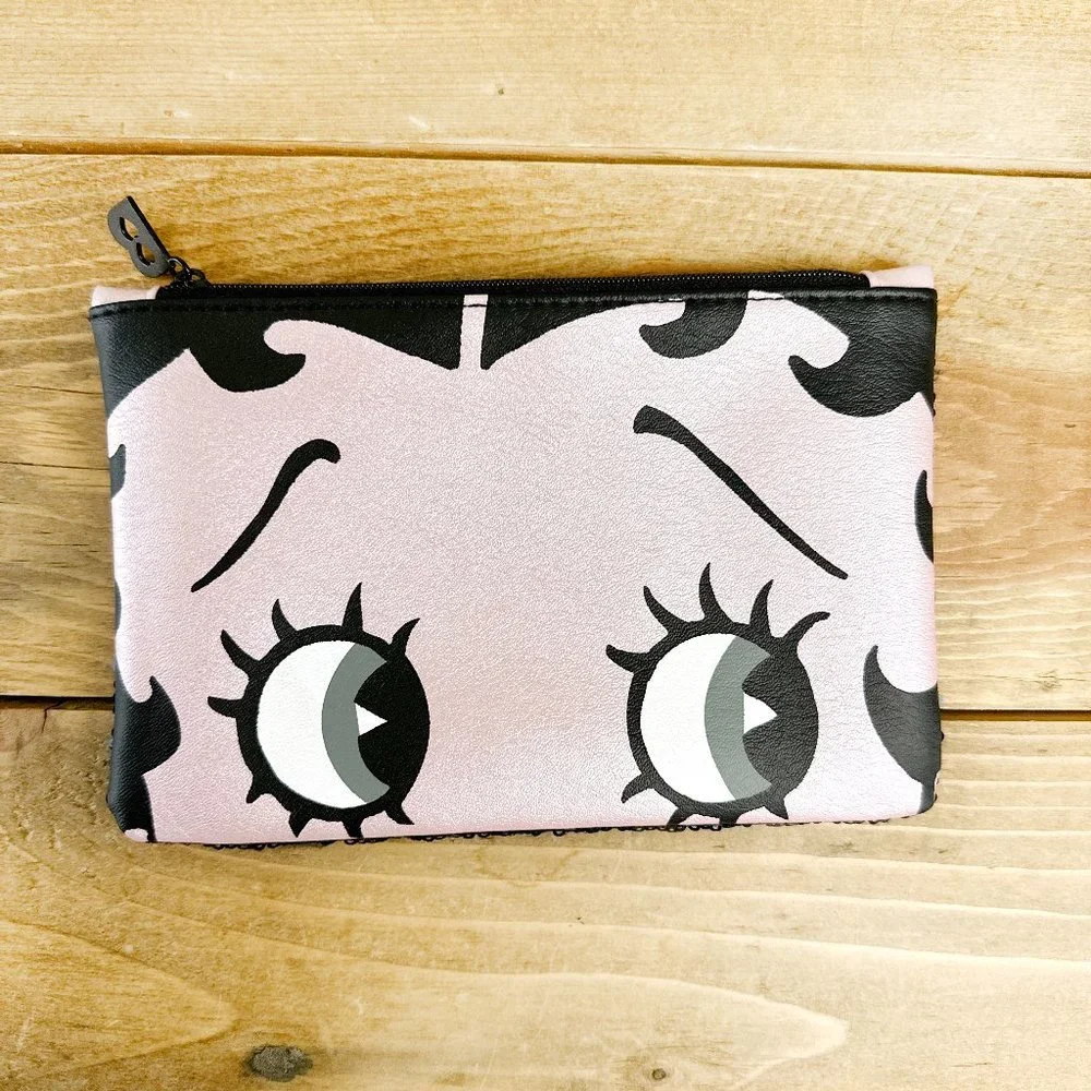 Betty Boop Cosmetic Case Pouch‎ Zippered Sequins Ipsy